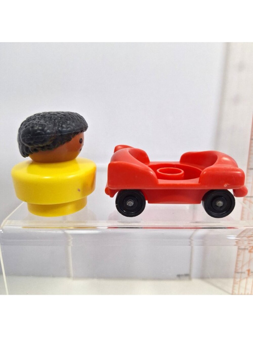 Chunky Little People African American Girl 1990 Red Black Car 1993 Vintage - Picture 9 of 11